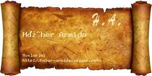 Héber Armida névjegykártya